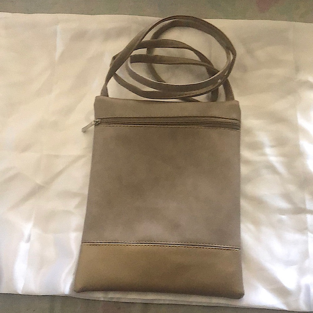 Sorbetto Accessori / Beige + Gold Crossbody Bag